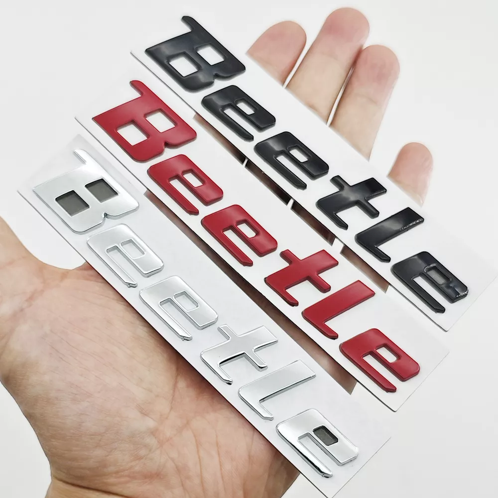 3D Metal Beetle Logo Rear Trunk Emblem Sticker for Car - Image 3