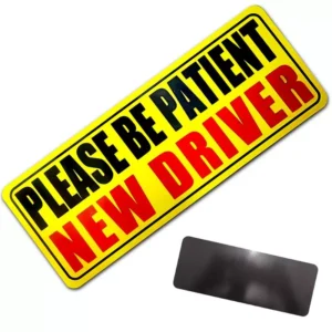 Reflective Student Driver Magnet - Please Be Patient Decal for Cars