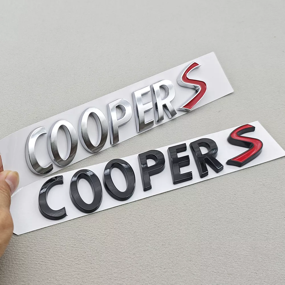 3D ABS Car Badge Chrome Black Cooper S Emblem Trunk Sticker for BMW - Image 5