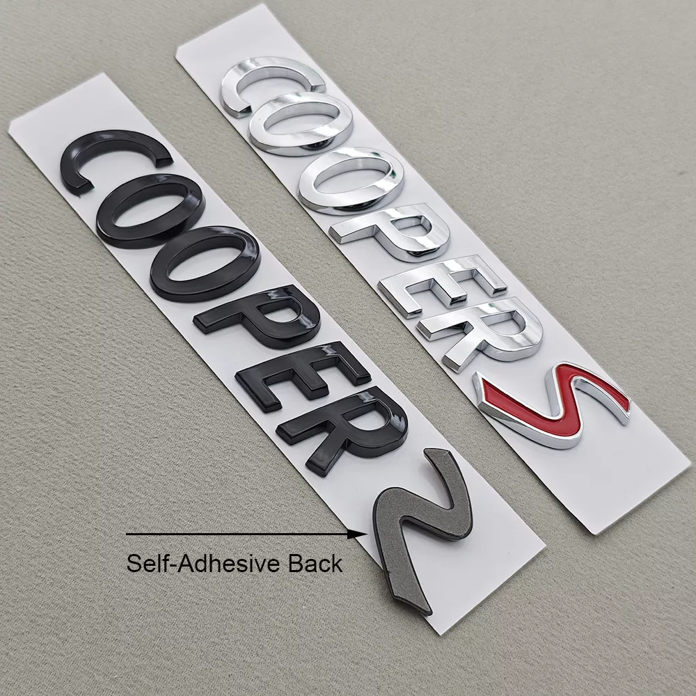 3D ABS Car Badge Chrome Black Cooper S Emblem Trunk Sticker for BMW - Image 6