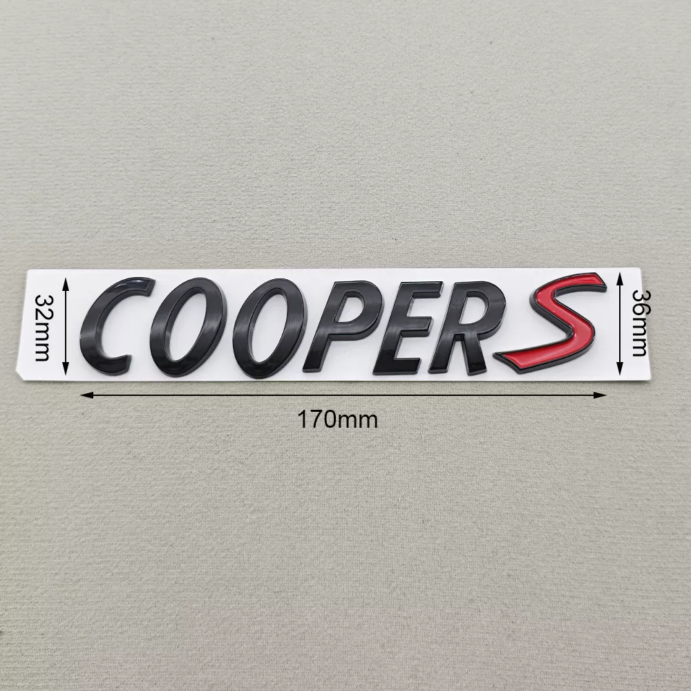 3D ABS Car Badge Chrome Black Cooper S Emblem Trunk Sticker for BMW - Image 7