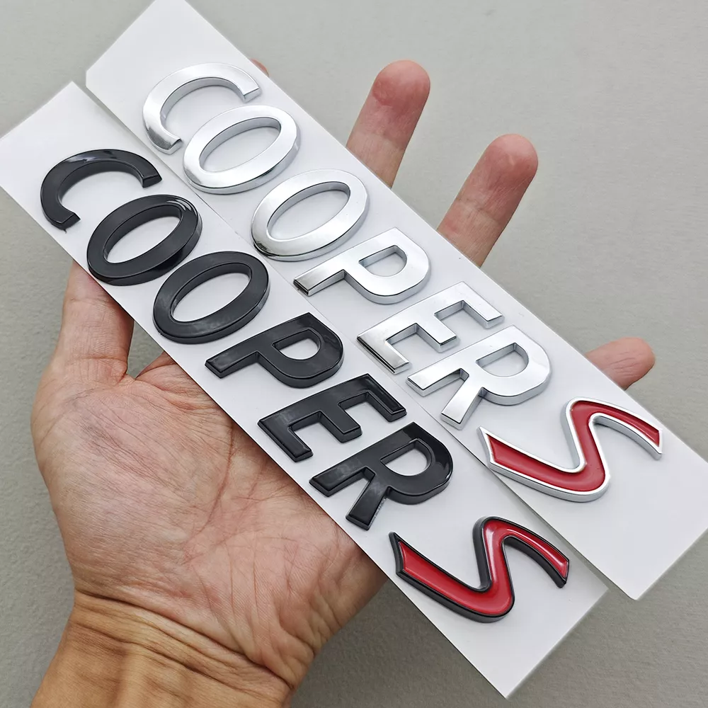 3D ABS Car Badge Chrome Black Cooper S Emblem Trunk Sticker for BMW - Image 4