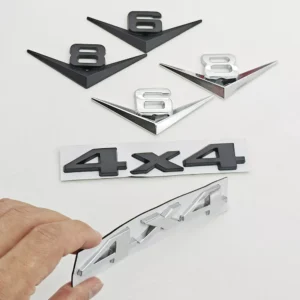 Metal Chrome Black Car Badge V6 V8 4x4 Logo Emblem Trunk Decal for Jeep