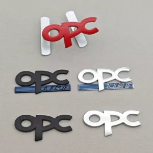 3D Metal Car Badge OPC Line Logo Emblem for Front Grill and Trunk