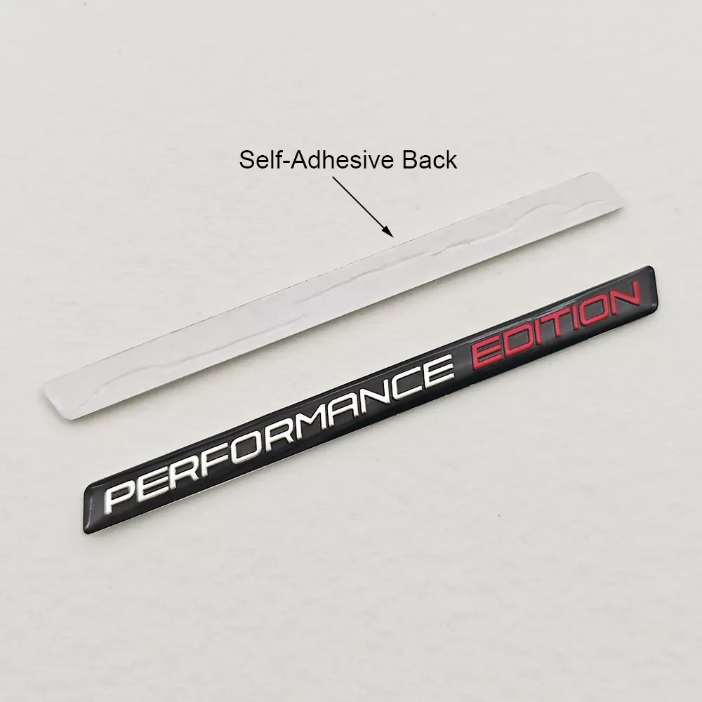 3D Aluminium Black Performance Edition Car Emblem Badge Sticker - Image 6