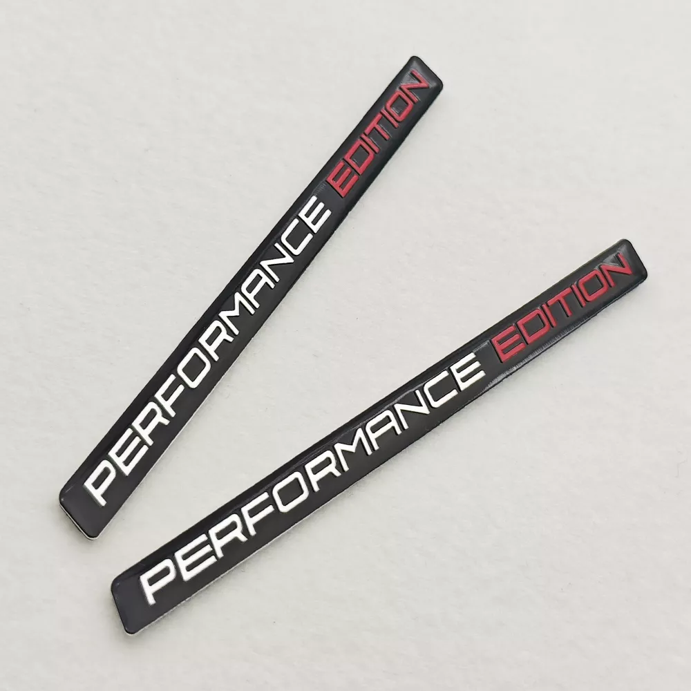 3D Aluminium Black Performance Edition Car Emblem Badge Sticker