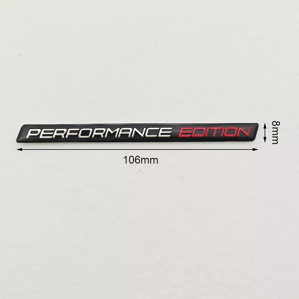3D Aluminium Black Performance Edition Car Emblem Badge Sticker - Image 7