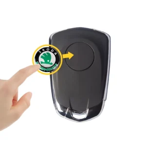 14mm Car Remote Key Sticker Emblem Decal for Skoda - Pack of 10