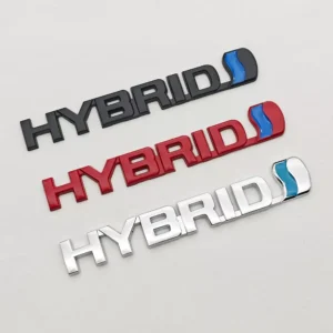 3D Metal Hybrid Logo Emblem Trunk Badge Fender Sticker Decal for Toyota Cars
