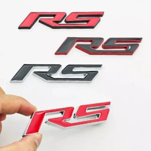 3D Metal RS Logo Front Grill Emblem Badge for Cars - Durable, Waterproof, Stylish