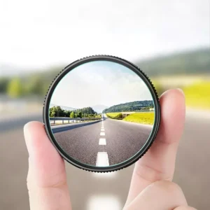 Wide-Angle Round Blind Spot Mirror with 360° Suction Mount for Cars & Motorcycles