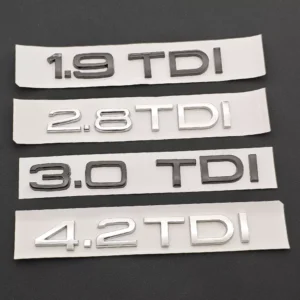 Premium 3D ABS Car Emblem Badge - 1.9TDI 2.0TDI 3.0TDI 4.2TDI Rear Trunk Decal