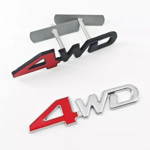 3D Metal 4WD Logo Grill Emblem Badge for Honda, Suzuki & More – Car Accessories
