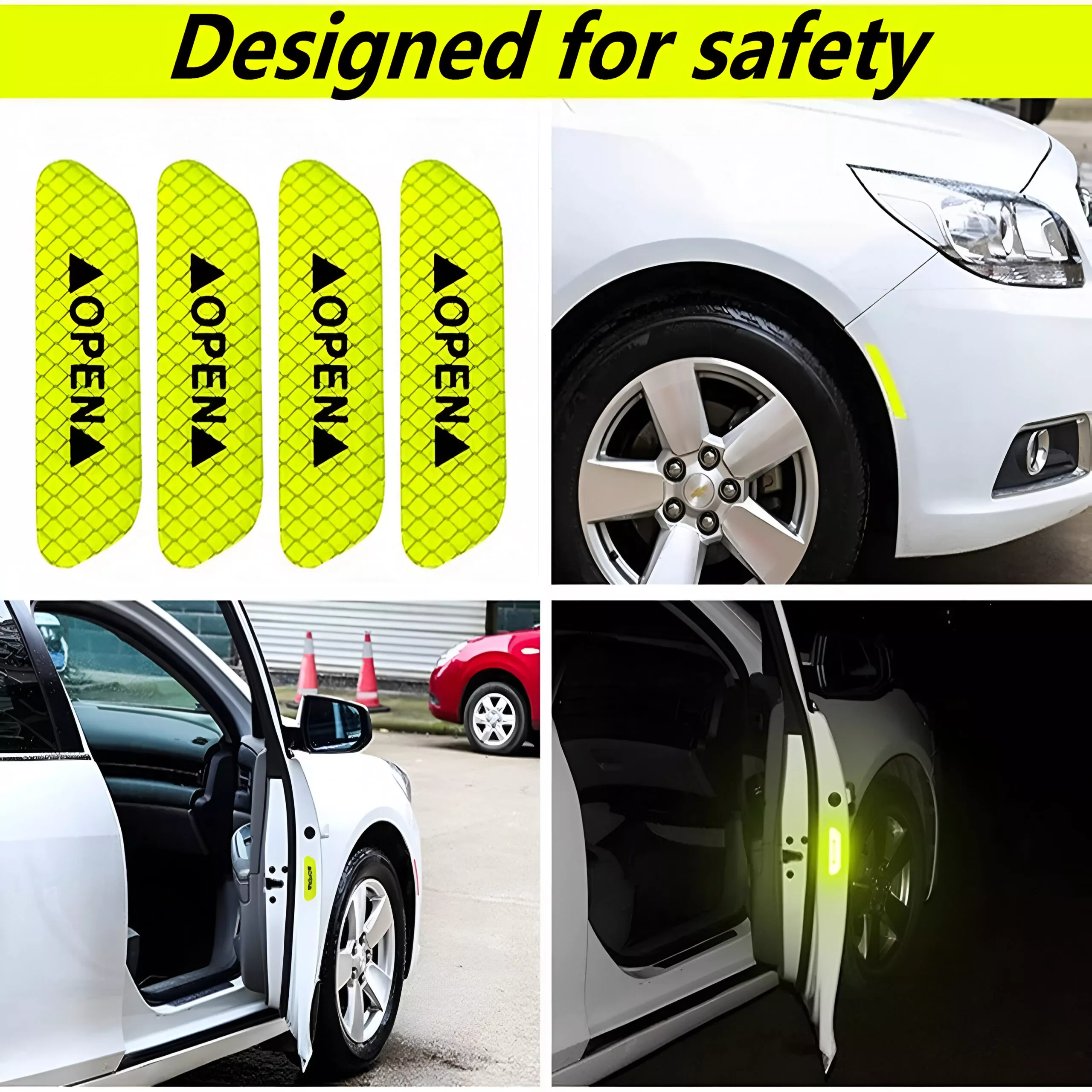 Reflective Car Door Safety Stickers – Universal Fit for Jeep, Kia, Volvo - Image 4