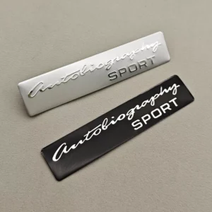 3D Aluminum Autobiography Sport Car Emblem Badge - Trunk Hood Fender Sticker