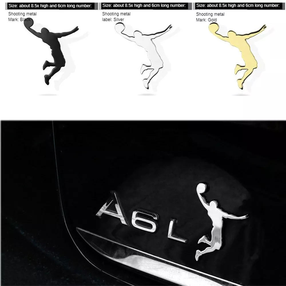 Personalized 3D Metal Basketball Car Sticker – Universal for Toyota, Ford, Honda - Image 7
