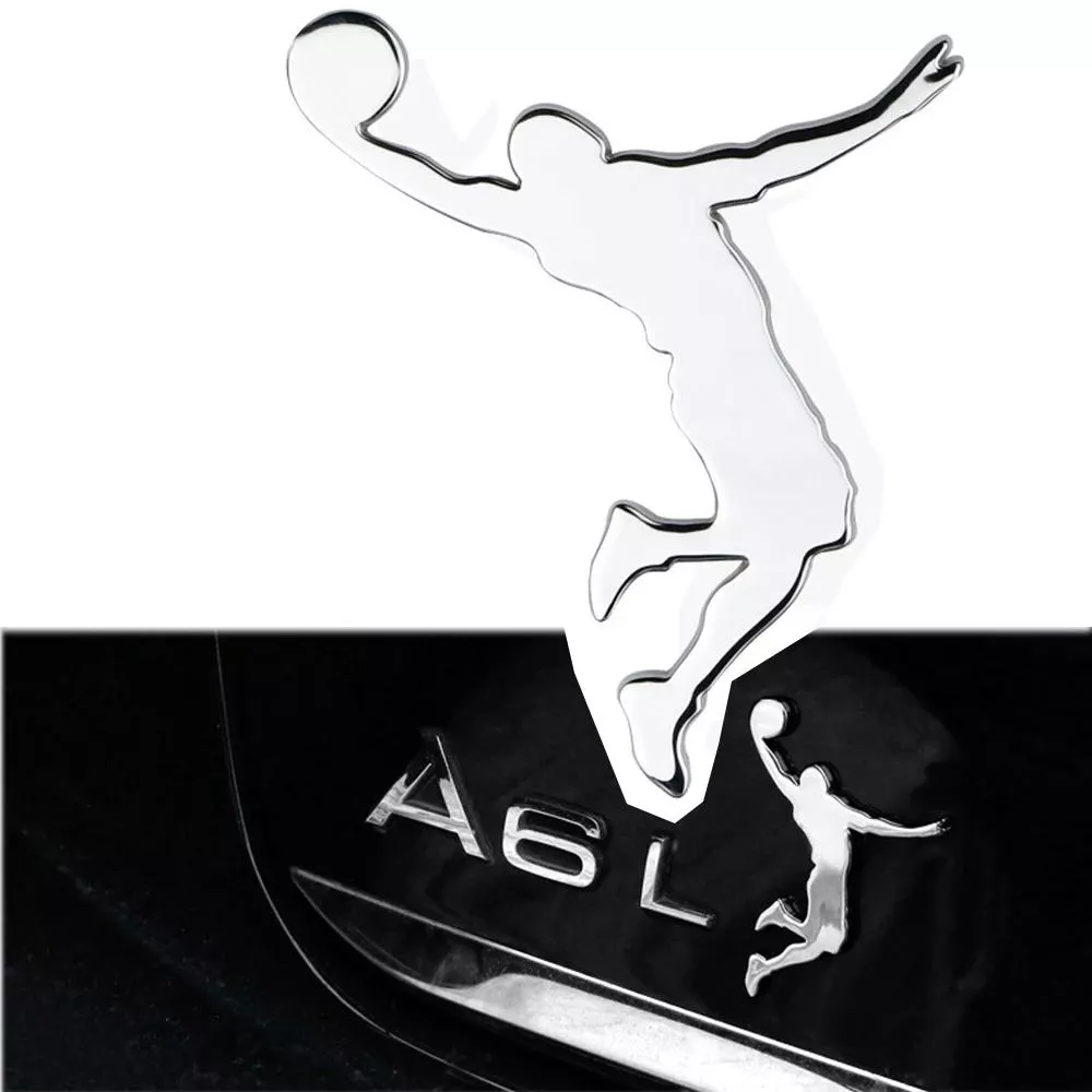 Personalized 3D Metal Basketball Car Sticker – Universal for Toyota, Ford, Honda - Image 3