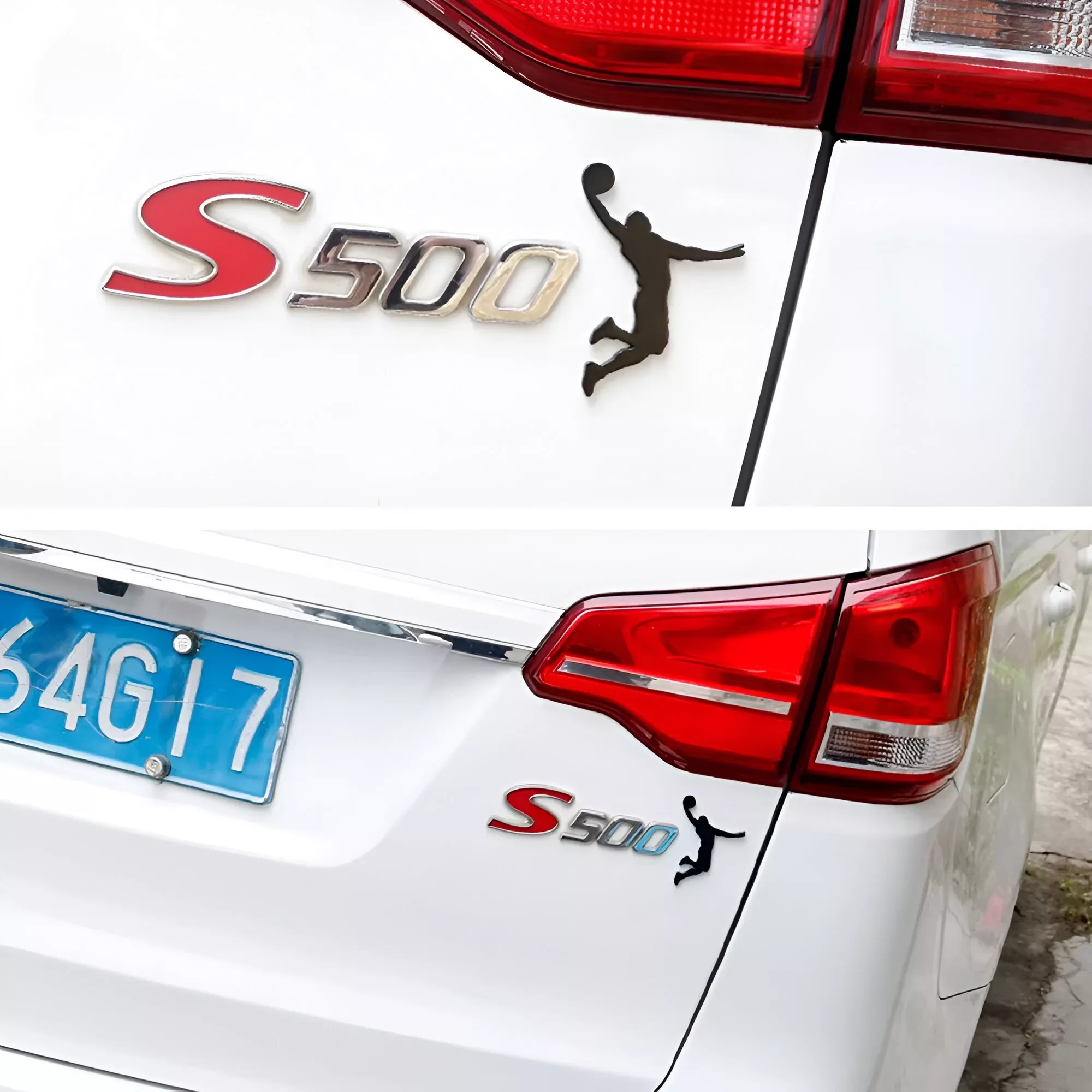 Personalized 3D Metal Basketball Car Sticker – Universal for Toyota, Ford, Honda - Image 2