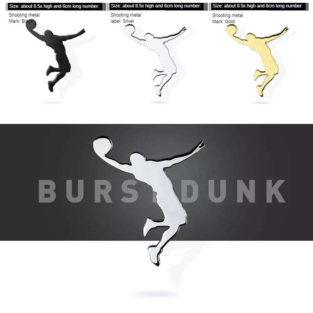 Personalized 3D Metal Basketball Car Sticker – Universal for Toyota, Ford, Honda - Image 4