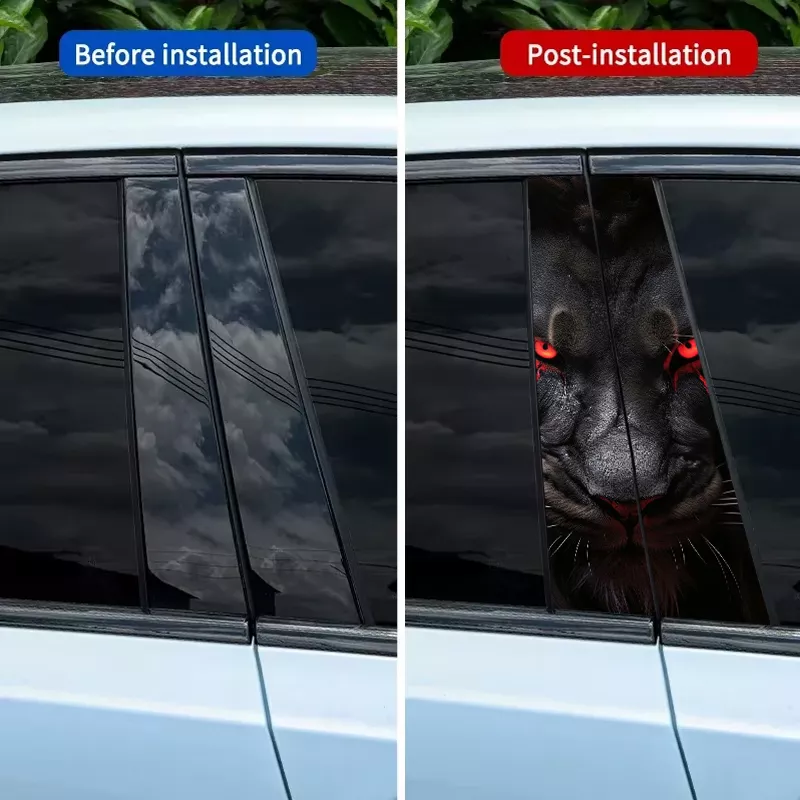 Ferocious Animal Car B-Pillar Stickers – Fits Ford, Toyota, Honda Vehicles - Image 4
