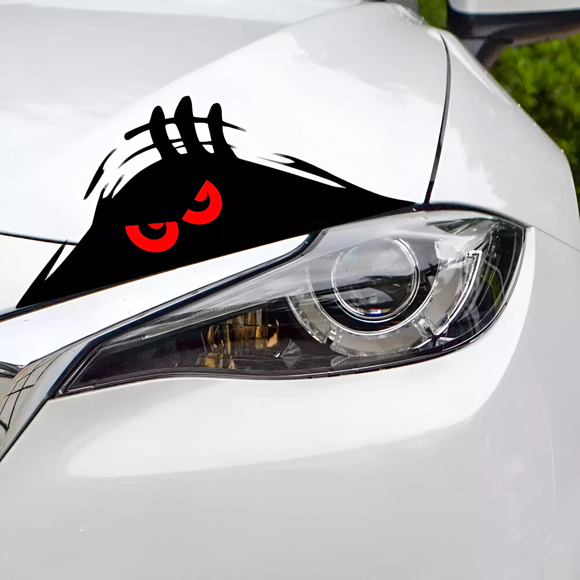 Peeping Door Slit Reflective Sticker for Toyota, Ford, Honda – Scary Red Eyes Decal - Image 3
