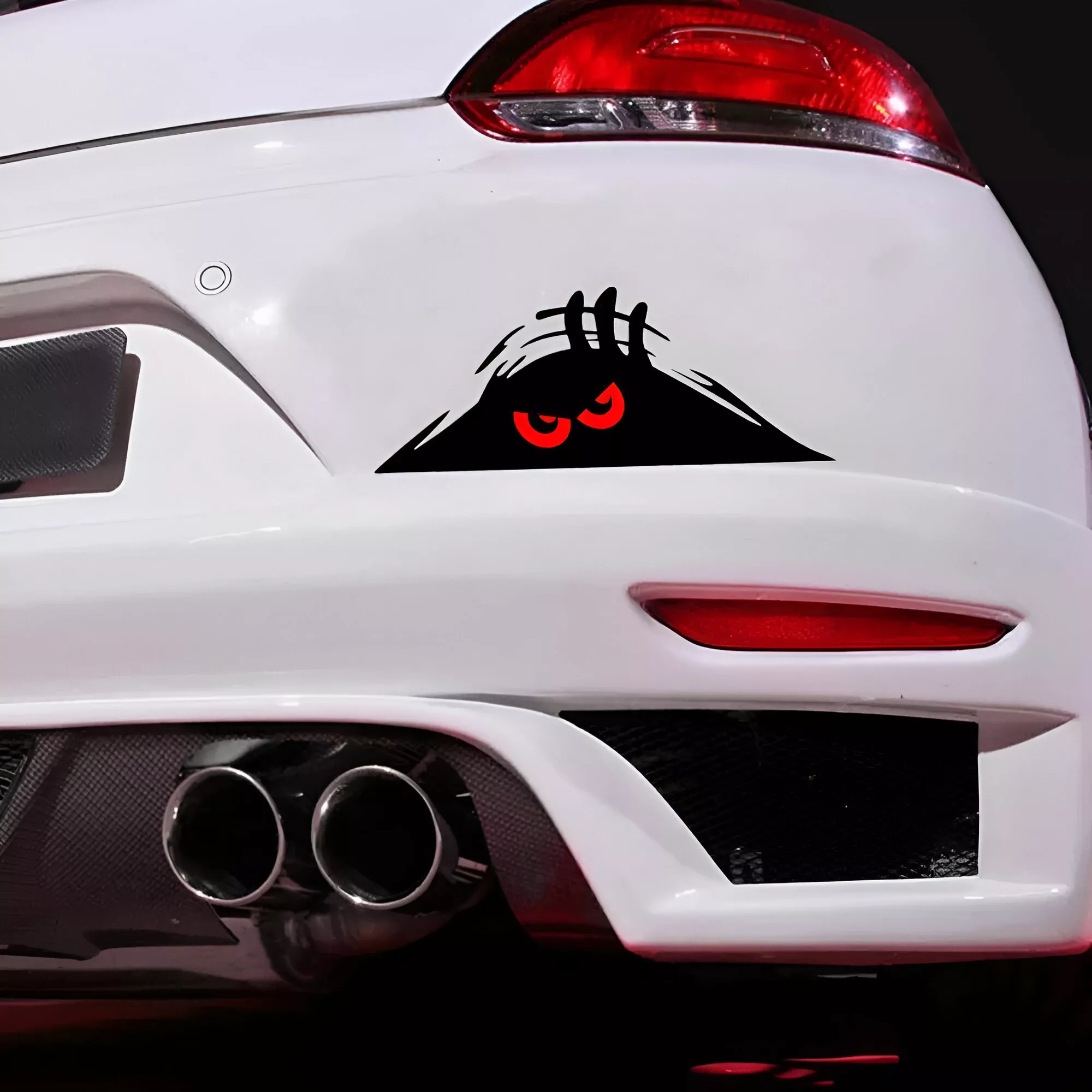 Peeping Door Slit Reflective Sticker for Toyota, Ford, Honda – Scary Red Eyes Decal - Image 4