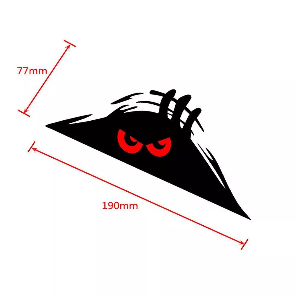 Peeping Door Slit Reflective Sticker for Toyota, Ford, Honda – Scary Red Eyes Decal - Image 6
