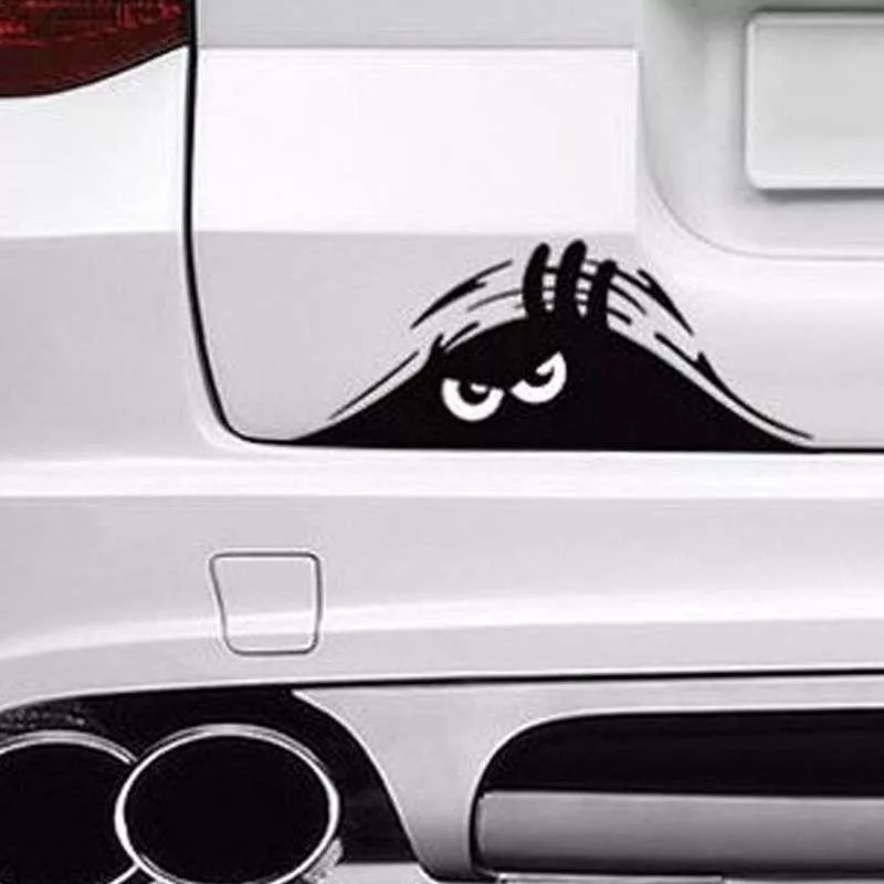 Peeping Door Slit Reflective Sticker for Toyota, Ford, Honda – Scary Red Eyes Decal