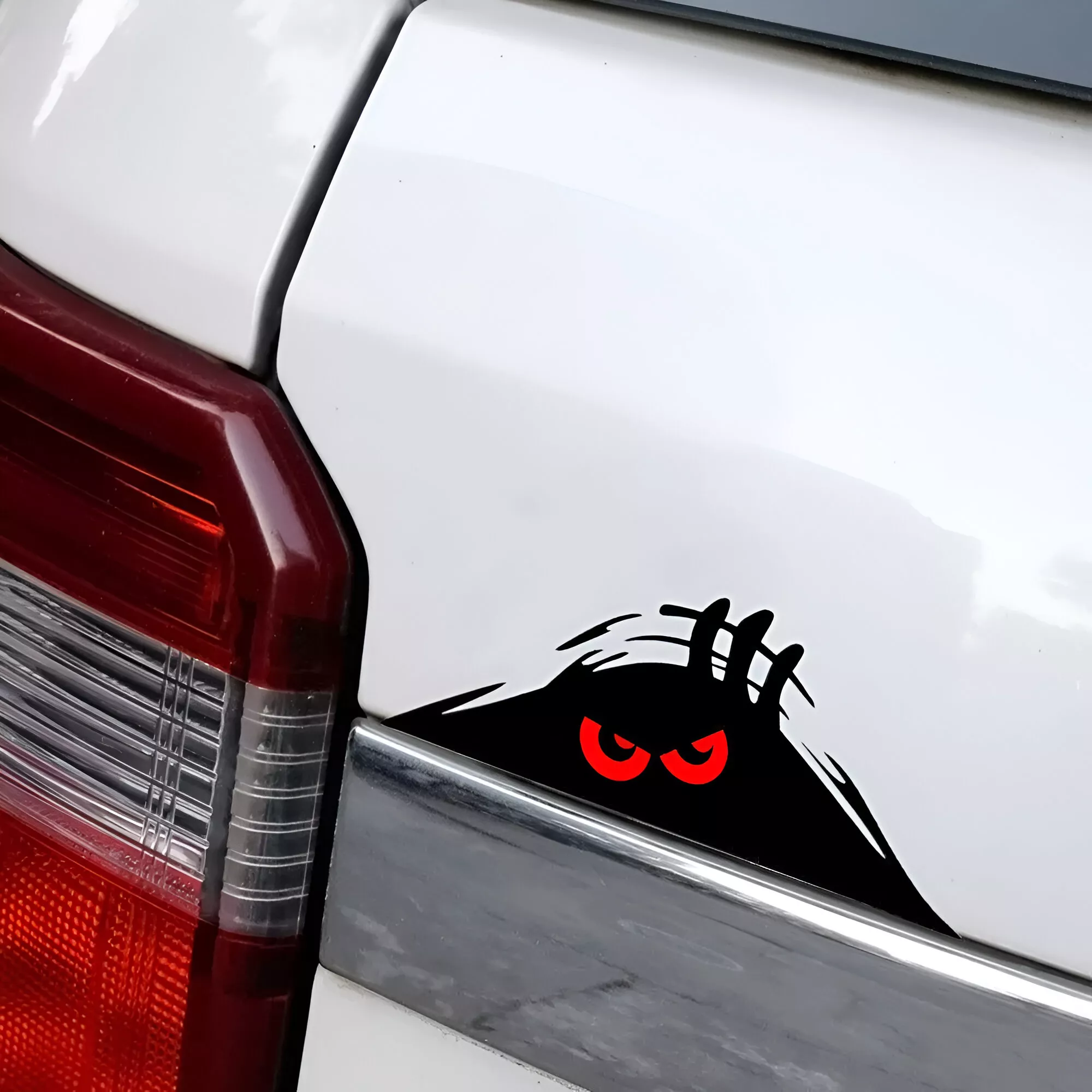 Peeping Door Slit Reflective Sticker for Toyota, Ford, Honda – Scary Red Eyes Decal - Image 5