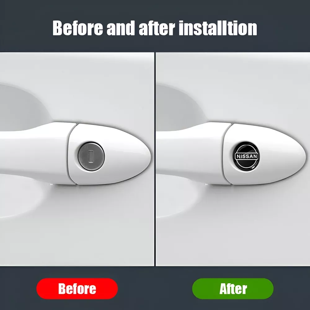 Nissan Car Door Lock Keyhole Stickers - Image 3