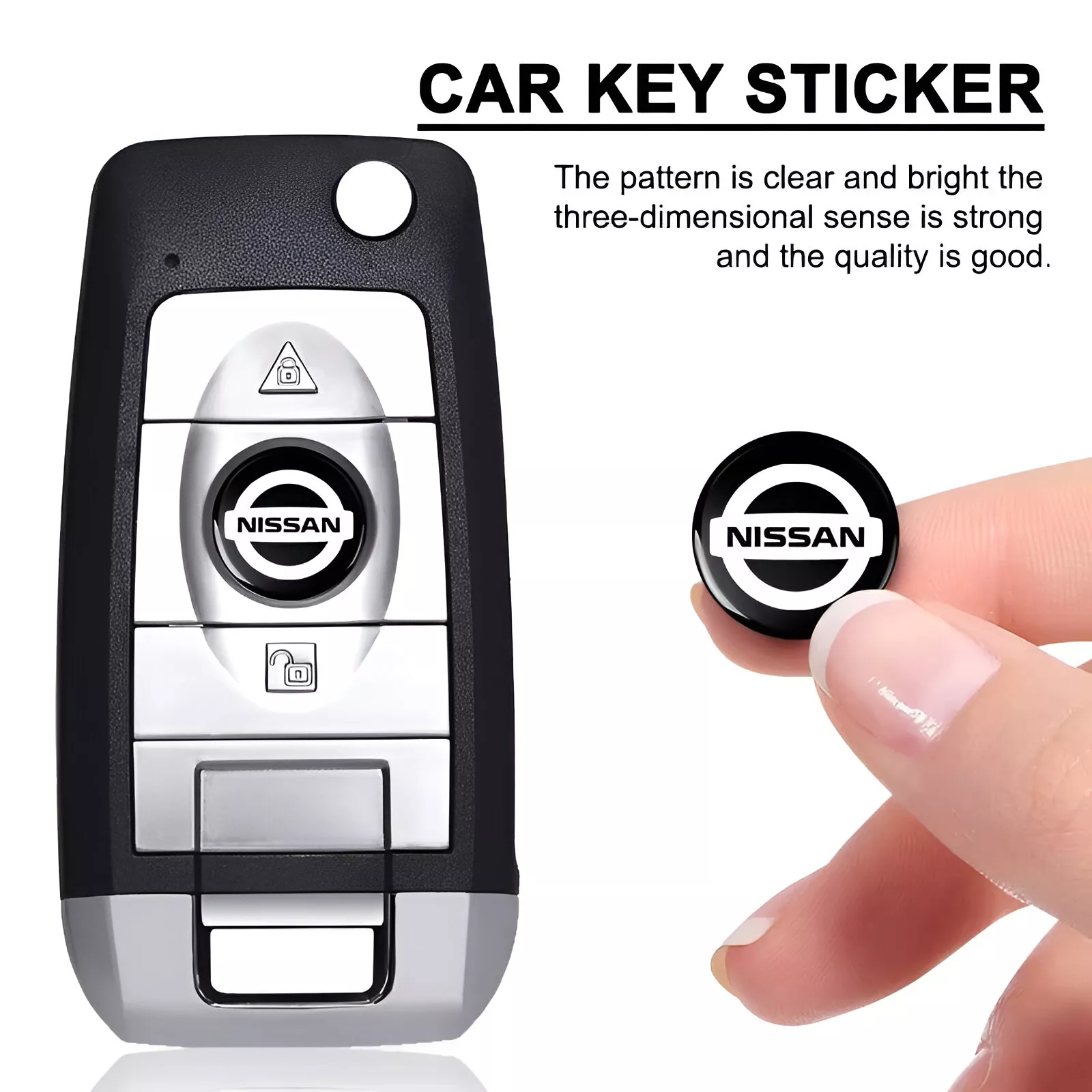 14mm Car Remote Key Sticker Aluminum Emblem Decal for Nissan, Juke, X-Trail - Image 3