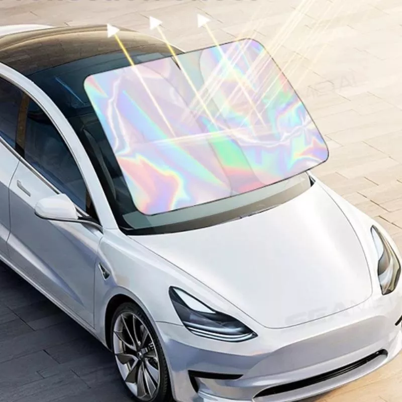 UV-Reflective Car Windshield Sunshade - Cooling Heat Shield & Privacy Curtain