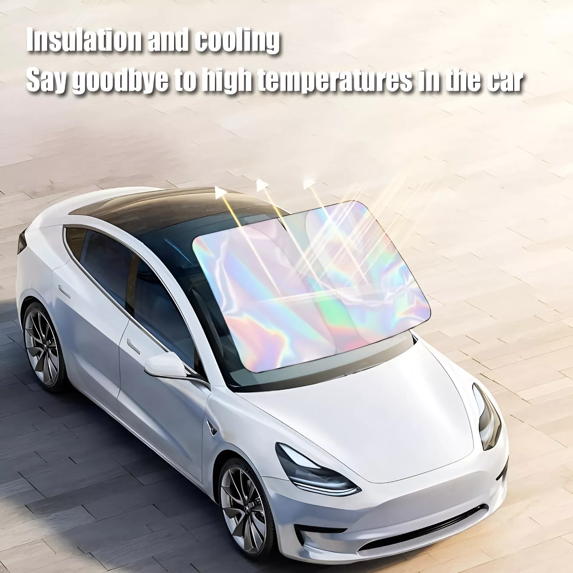 UV-Reflective Car Windshield Sunshade - Cooling Heat Shield & Privacy Curtain - Image 2