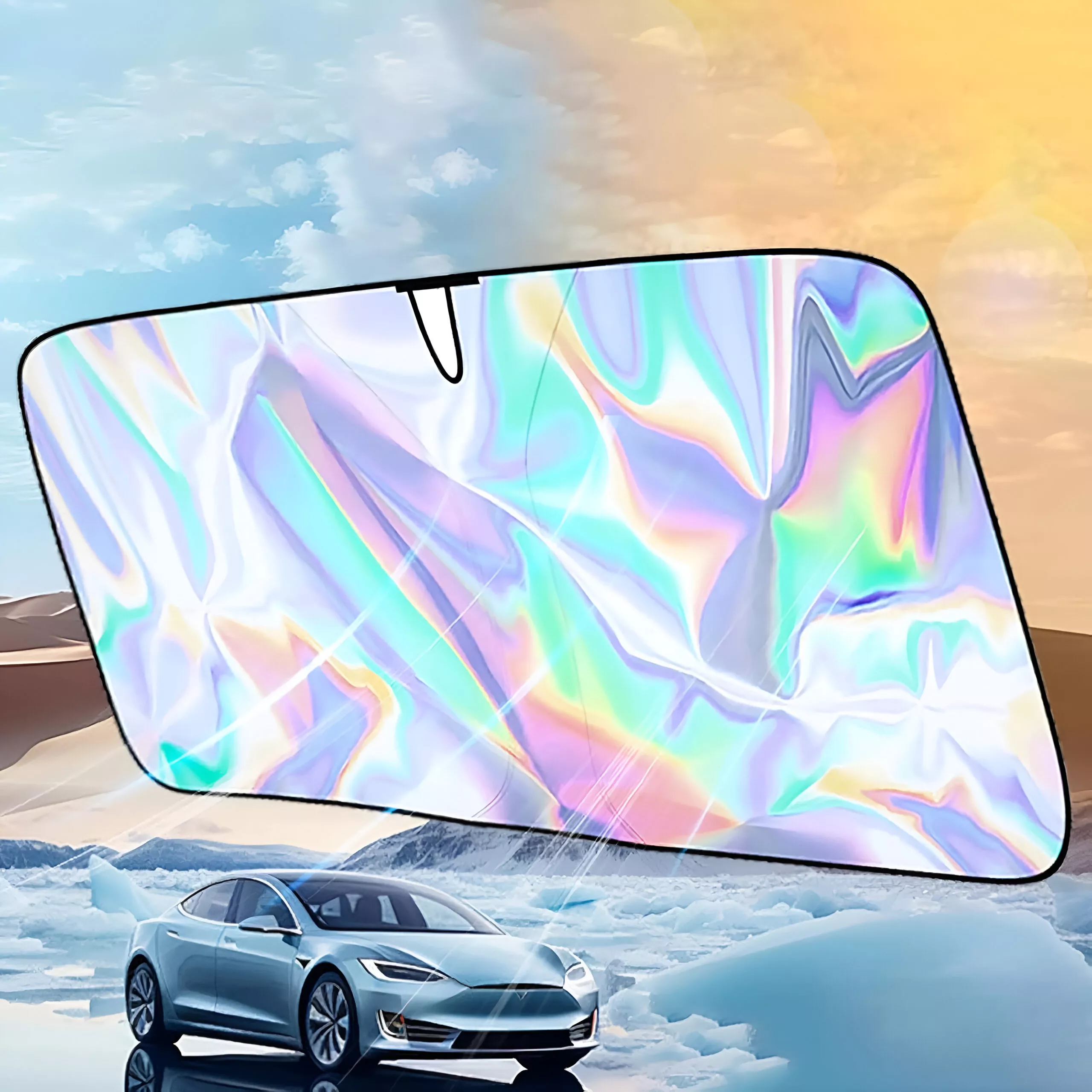 UV-Reflective Car Windshield Sunshade - Cooling Heat Shield & Privacy Curtain - Image 3