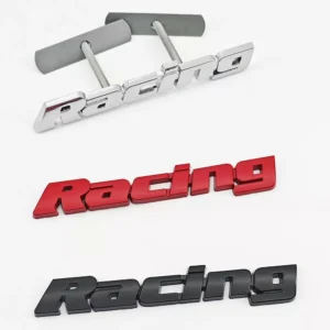 Racing Grille Emblem Metal Badge Sticker for Car Front Grill & Fender