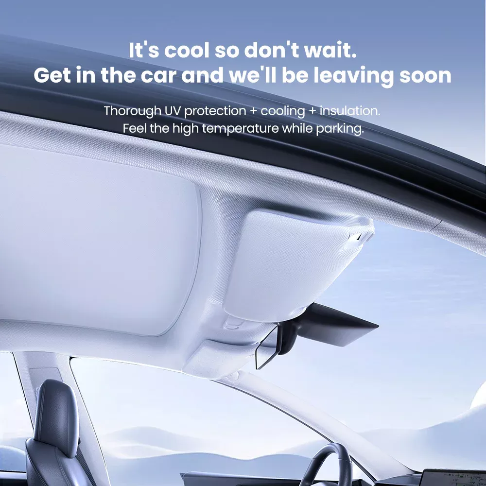 Upgrade Ice Cloth Sun Shades for Tesla Model 3 & Model Y Glass Roof - Image 6
