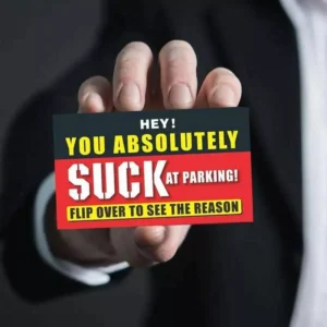 50pcs Funny Bad Parking Business Cards – Hilarious Parking Violation Notes