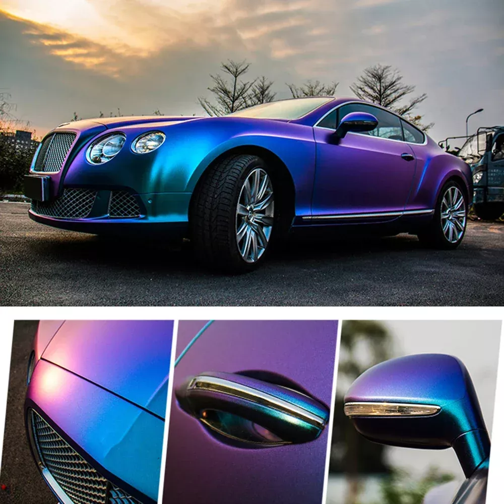 Blue to Purple Chameleon Pearl Vinyl Wrap - Image 4