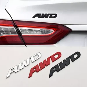 3D Metal AWD Car Sticker Logo Front Grill Emblem Badge