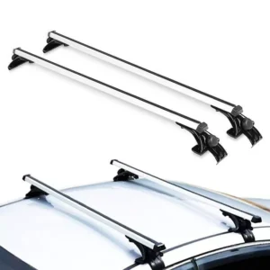 Universal Aluminum Alloy Car Top Roof Rack Cross Bars with Adjustable Hooks