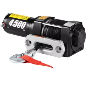 4500LBS Electric Recovery Winch - 12V Wireless Remote, Synthetic Rope for Trucks & ATVs