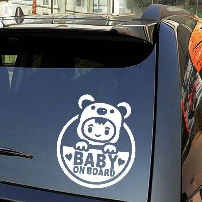 Reflective 'Baby on Board' Vinyl Car Decal - Image 2