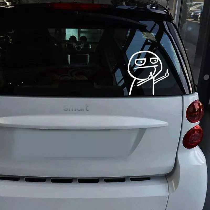 Reflective Middle Finger Car Sticker - Image 5