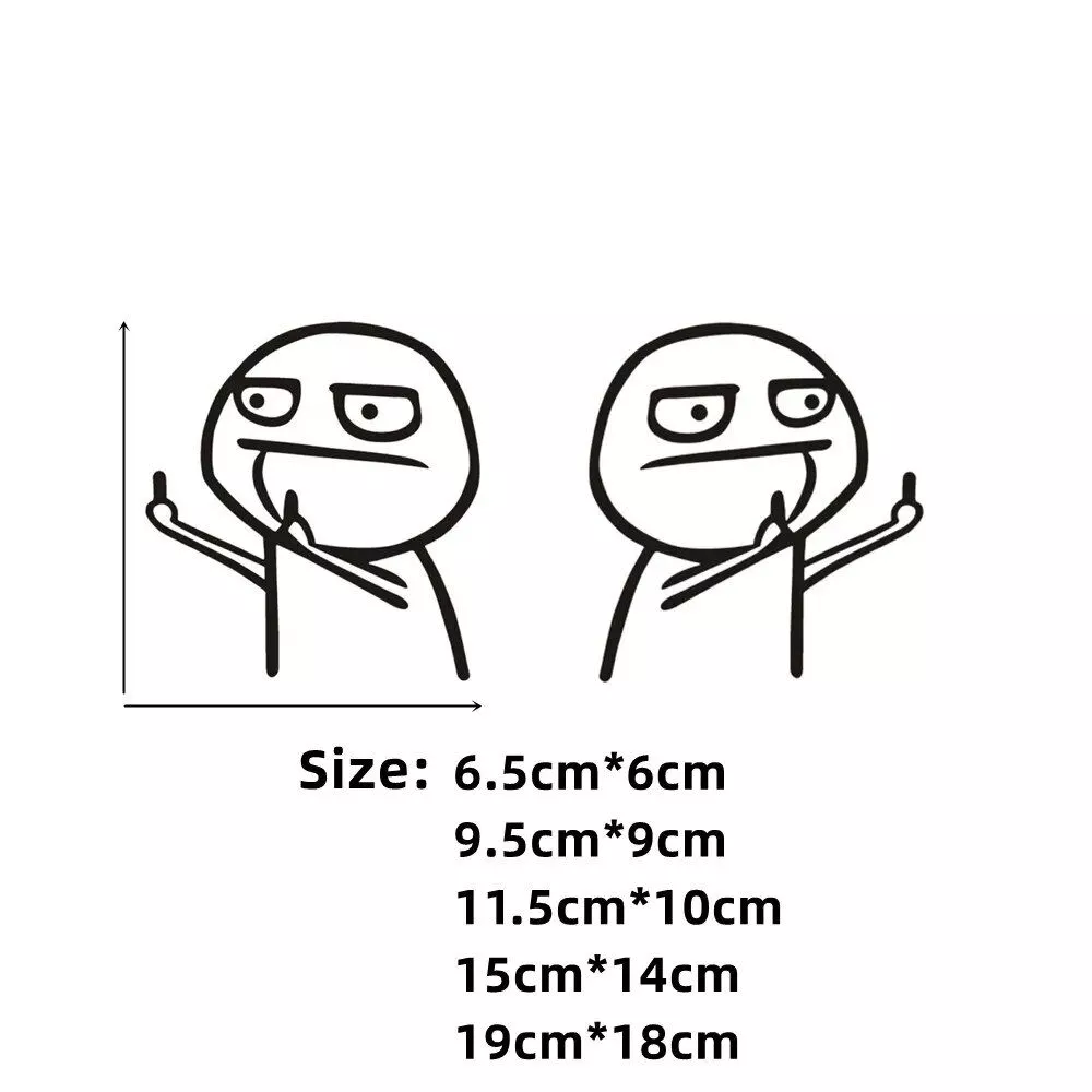 Reflective Middle Finger Car Sticker - Image 2