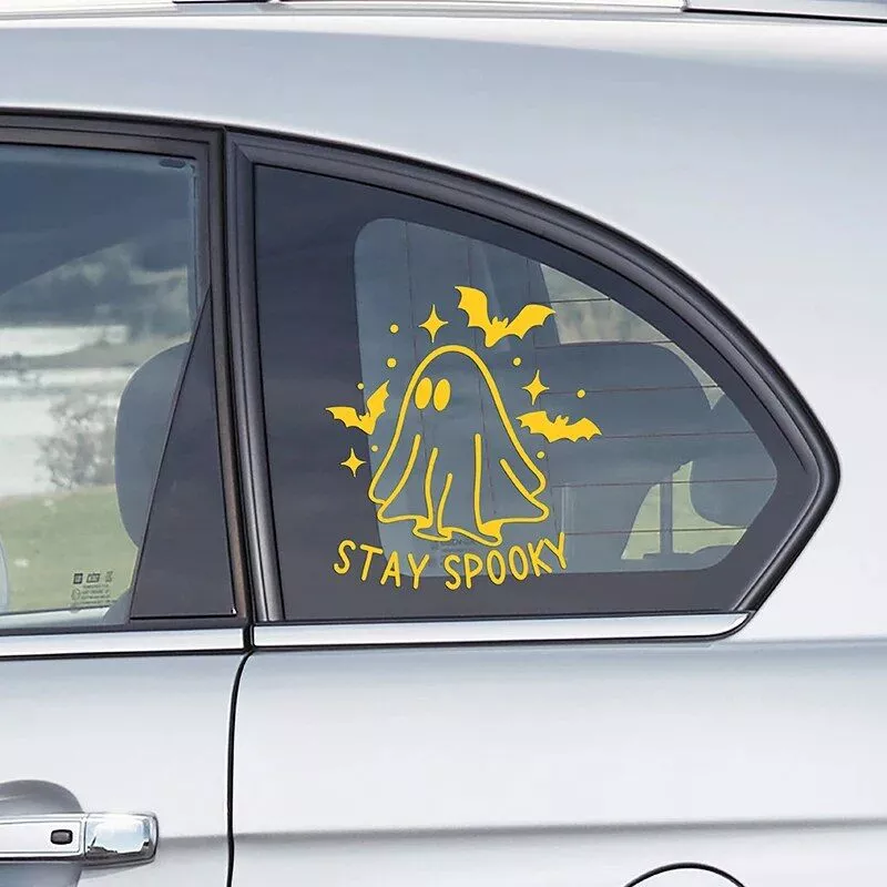 Reflective Halloween Ghost & Bat Car Stickers - Image 4