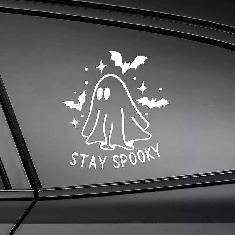 Reflective Halloween Ghost & Bat Car Stickers - Image 3