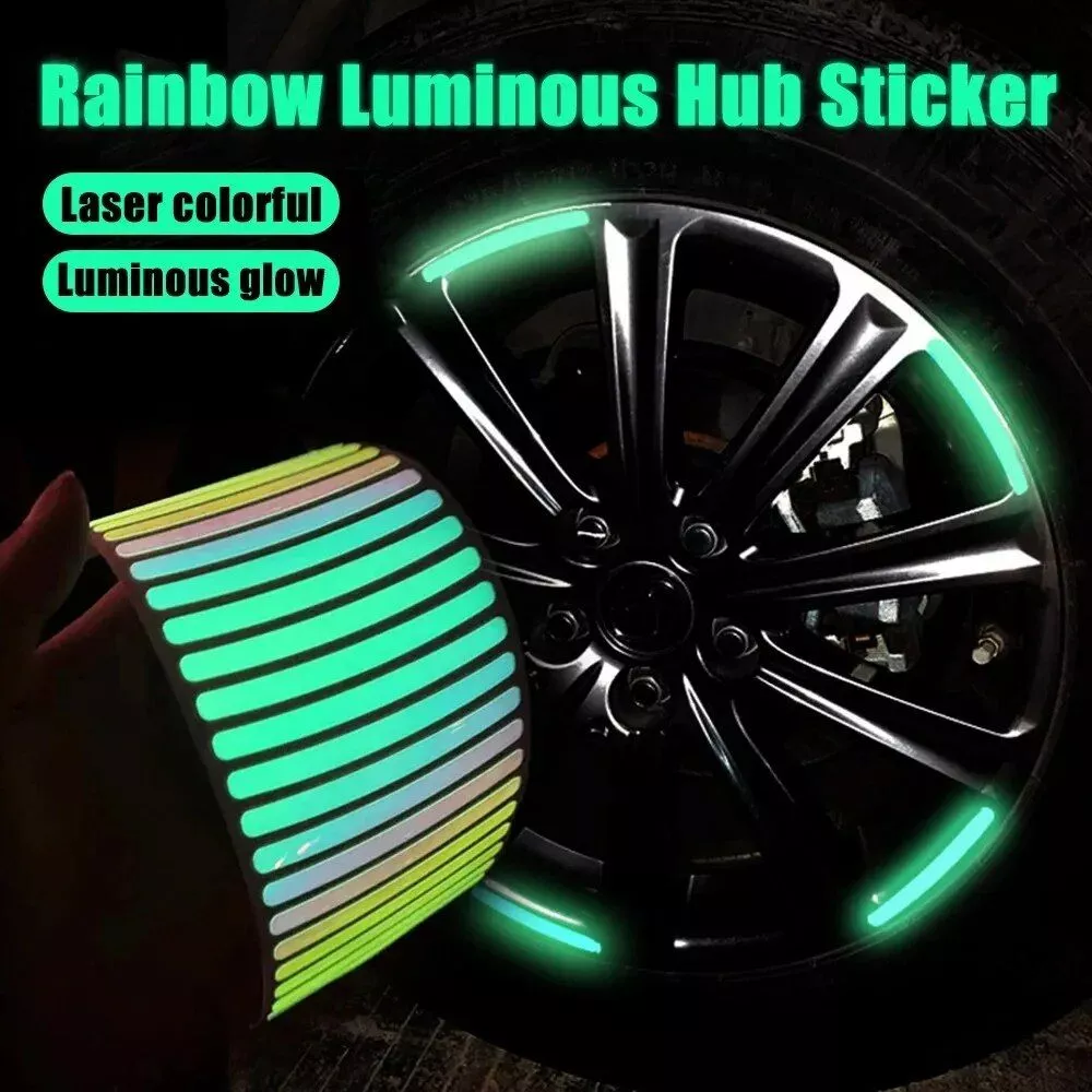 Reflective Wheel Rim Safety Stickers for Cars and Motorcycles - Image 3