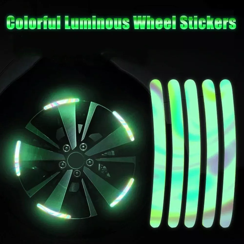 Reflective Wheel Rim Safety Stickers for Cars and Motorcycles - Image 4
