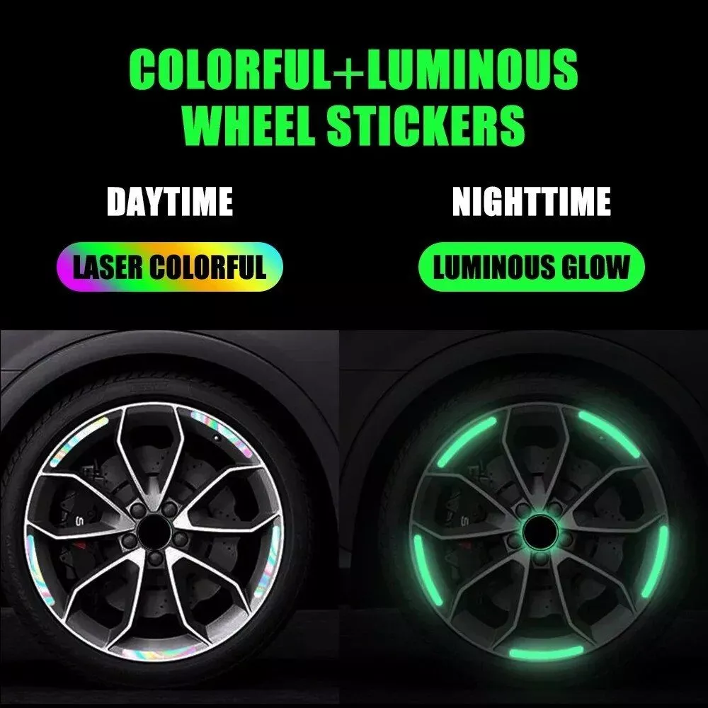 Reflective Wheel Rim Safety Stickers for Cars and Motorcycles - Image 5