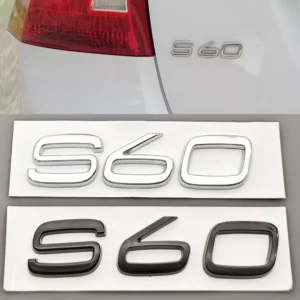 3D ABS Car Styling Sticker Logo Emblem Rear Trunk Badge Decal for S60